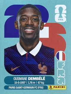 2026 FIFA World Cup Stickers #FRA15 Ousmane Dembélé 