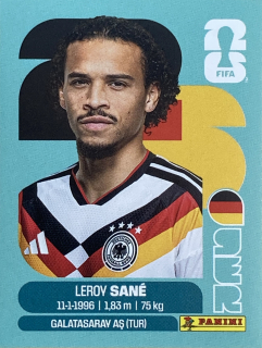 2026 FIFA World Cup Stickers #GER18 Leroy Sané