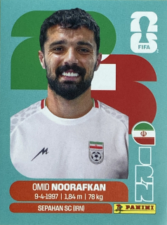 2026 FIFA World Cup Stickers #IRN14 Omid Noorafkan