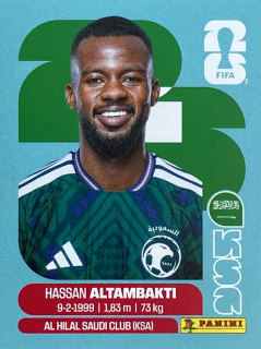 2026 FIFA World Cup Stickers #KSA08 Hassan Altambakti