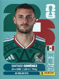 2026 FIFA World Cup Stickers #MEX16 Santiago Giménez