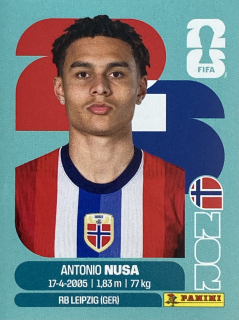 2026 FIFA World Cup Stickers #NOR19 Antonio Nusa