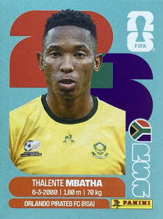 2026 FIFA World Cup Stickers #RSA12 Thalente Mbatha