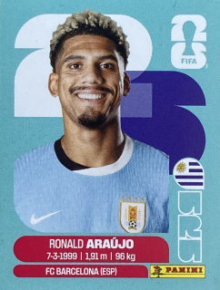 2026 FIFA World Cup Stickers #URU04 Ronald Araújo