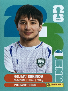 2026 FIFA World Cup Stickers #UZB15 Khojimat Erkinov