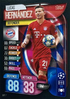 2019/20 Match Attax #BAY07 Lucas Hernández [FC Bayern München]