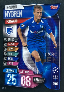 2019/20 Match Attax #GEN11 Benjamin Nygren [KRC Genk]