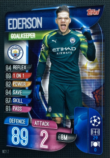 2019/20 Match Attax #MCY02 Ederson [Manchester City FC]