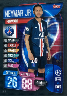 2019/20 Match Attax #PSG10 Neymar Jr [Paris Saint-Germain]
