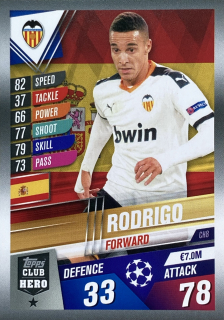 2019/20 Match Attax 101 #CH08 Rodrigo [Valencia CF]