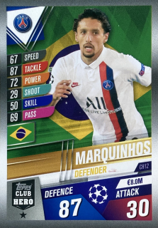 2019/20 Match Attax 101 #CH12 Marquinhos [Paris Saint-Germain]