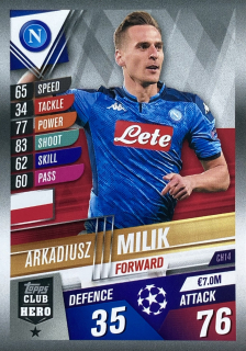 2019/20 Match Attax 101 #CH14 Arkadiusz Milik [SSC Napoli]