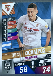 2019/20 Match Attax 101 #CH33 Lucas Ocampos [Sevilla FC]