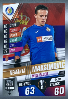 2019/20 Match Attax 101 #CH42 Nemanja Maksimović [Getafe CF]
