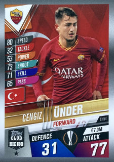 2019/20 Match Attax 101 #CH54 Cengiz Ünder [AS Roma]