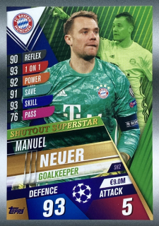 2019/20 Match Attax 101 #SH2 Manuel Neuer - SHUTOUT SUPERSTAR [FC Bayern München]