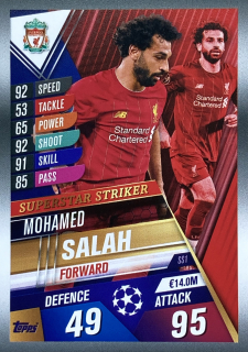 2019/20 Match Attax 101 #SS1 Mohamed Salah - SUPERSTAR STRIKER [Liverpool FC]