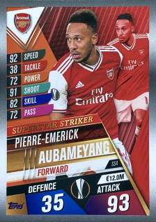 2019/20 Match Attax 101 #SS4 Pierre-Emerick Aubameyang - SUPERSTAR STRIKER [Arsenal FC]