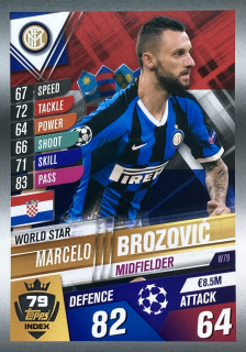 2019/20 Match Attax 101 #W79 Marcelo Brozović - WORLD STAR [FC Internazionale Milano]