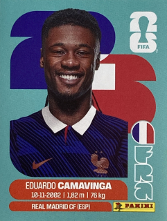 2026 FIFA World Cup Stickers #FRA10 Eduardo Camavinga