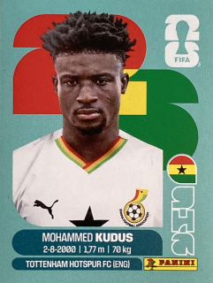 2026 FIFA World Cup Stickers #GHA14 Mohammed Kudus