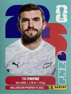2026 FIFA World Cup Stickers #NZL06 Tim Payne
