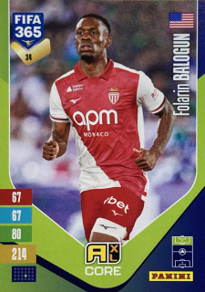 2027 Panini FIFA 365 #034 Folarin Balogun [AS Monaco]