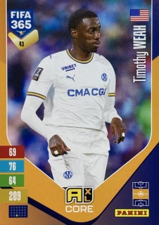 2027 Panini FIFA 365 #043 Timothy Weah [Olympique de Marseille]