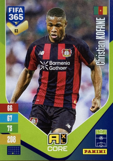 2027 Panini FIFA 365 #063 Christian Kofane [Bayer 04 Leverkusen]