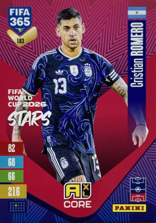 2027 Panini FIFA 365 #163 Christian Romero - FIFA WORLD CUP 2026 STARS [Argentina]