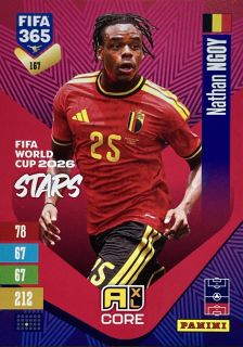 2027 Panini FIFA 365 #167 Nathan Ngoy - FIFA WORLD CUP 2026 STARS [Belgium]