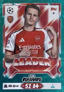 2026/27 Match Attax UCC #016 Martin Ødegaard - LEADER GREEN [Arsenal]
