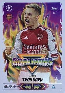 2026/27 Match Attax UCC #025 Leandro Trossard - GOALIATHS [Arsenal]