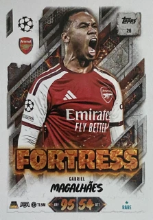 2026/27 Match Attax UCC #026 Gabriel Magalhães - FORTRESS [Arsenal]