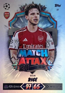 2026/27 Match Attax UCC #027 Declan Rice - 20TH ANNIVERSARY LIMITED EDITION [Arsenal]