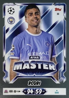 2026/27 Match Attax UCC #033 Rodri - ATTAX MASTER [Manchester City]