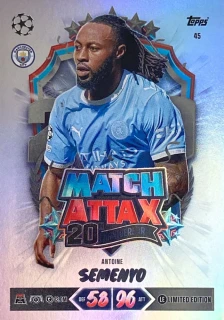 2026/27 Match Attax UCC #045 Antoine Semenyo - 20TH ANNIVERSARY LIMITED EDITION [Manchester City]