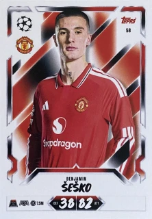 2026/27 Match Attax UCC #058 Benjamin Šeško [Manchester United]