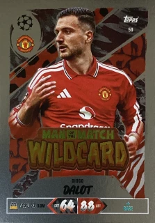 2026/27 Match Attax UCC #059 Diogo Dalot - MAN OF THE MATCH WILDCARD [Manchester United]