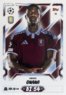 2026/27 Match Attax UCC #070 Amadou Onana [Aston Villa]