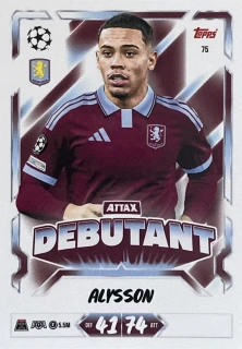 2026/27 Match Attax UCC #075 Alysson - ATTAX DEBUTANT [Aston Villa]