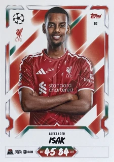2026/27 Match Attax UCC #092 Alexander Isak [Liverpool]