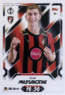 2026/27 Match Attax UCC #103 Veljko Milosavljevic [AFC Bournemouth]