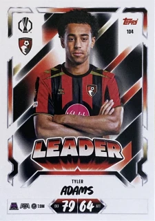 2026/27 Match Attax UCC #104 Tyler Adams - LEADER [AFC Bournemouth]