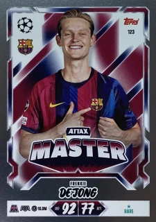 2026/27 Match Attax UCC #123 Frenkie De Jong - ATTAX MASTER [FC Barcelona]