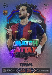 2026/27 Match Attax UCC #135 Ferran Torres - 20TH ANNIVERSARY LIMITED EDITION [FC Barcelona]