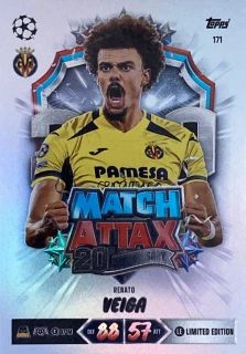 2026/27 Match Attax UCC #171 Renato Veiga - 20TH ANNIVERSARY LIMITED EDITION [Villarreal CF]