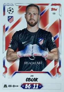 2026/27 Match Attax UCC #172 Jan Oblak [Atlético de Madrid]