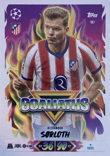 2026/27 Match Attax UCC #187 Alexander Sørloth - GOALIATHS [Atlético de Madrid]