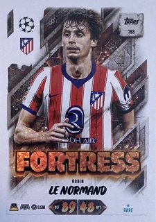 2026/27 Match Attax UCC #188 Robin Le Normand - FORTRESS [Atlético de Madrid]